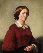 Theodor Leopold Weller Portrat einer Dame mit Brosche Germany oil painting artist